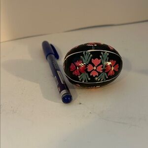 Floral Painted Decorative Egg